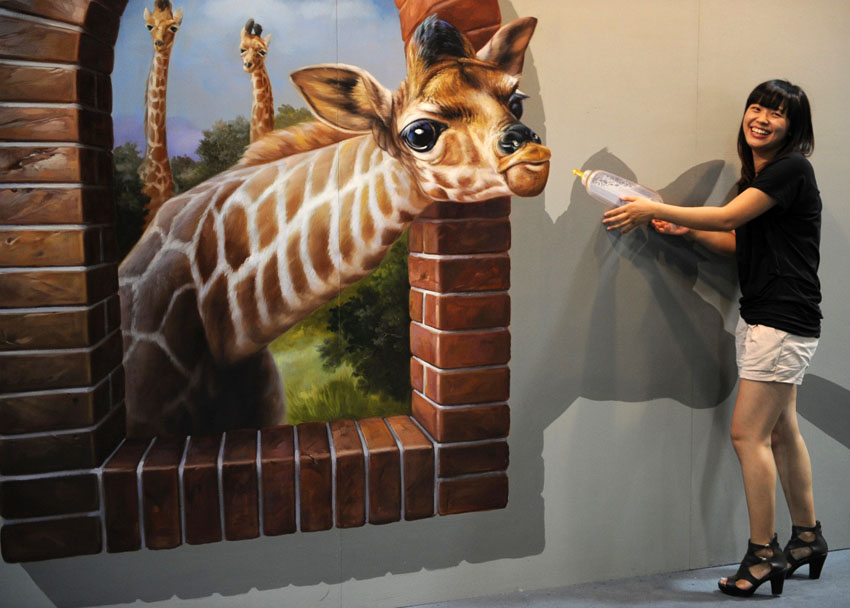 35 Awesome 3D Interactive Paintings - Magic Art works at Special Exhibition
